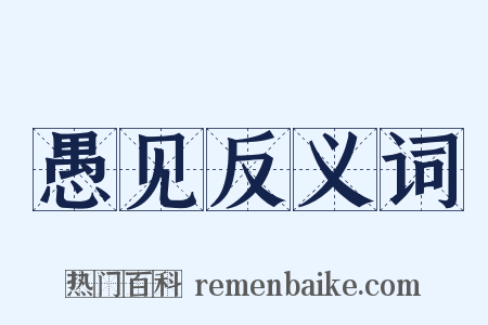 愚见反义词是什么意思的图片